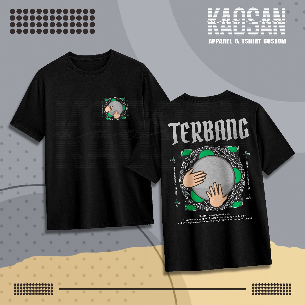 Jual Kaos Hadroh Terbang 4 Tshirt Hadrah Cotton Combed 30s Kaosan ...