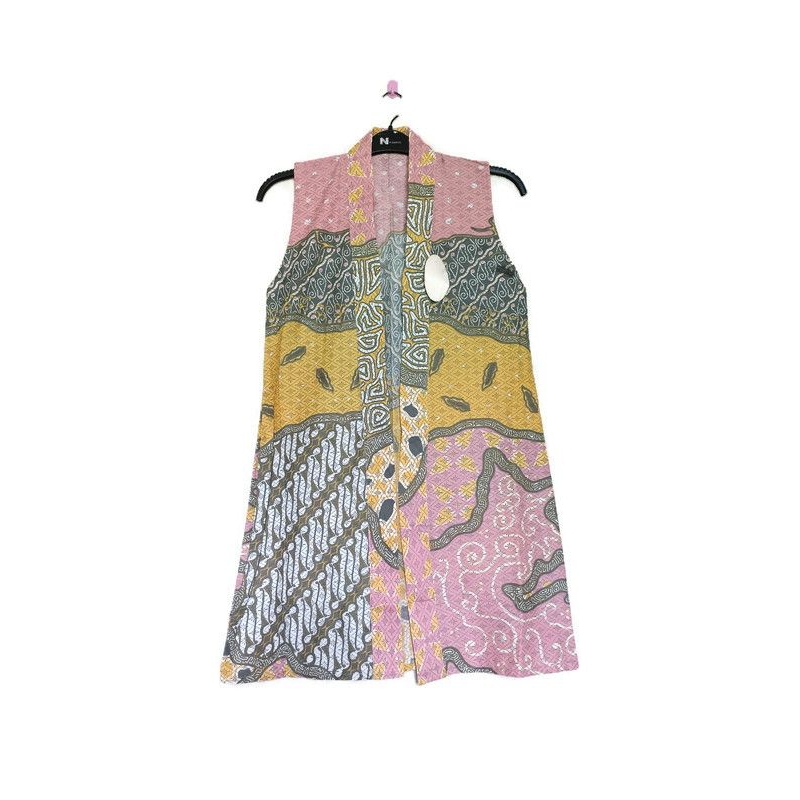 Jual ONE SET OUTER CARDIGAN VEST ROMPI TANPA LENGAN CELANA LAYER BATIK ...