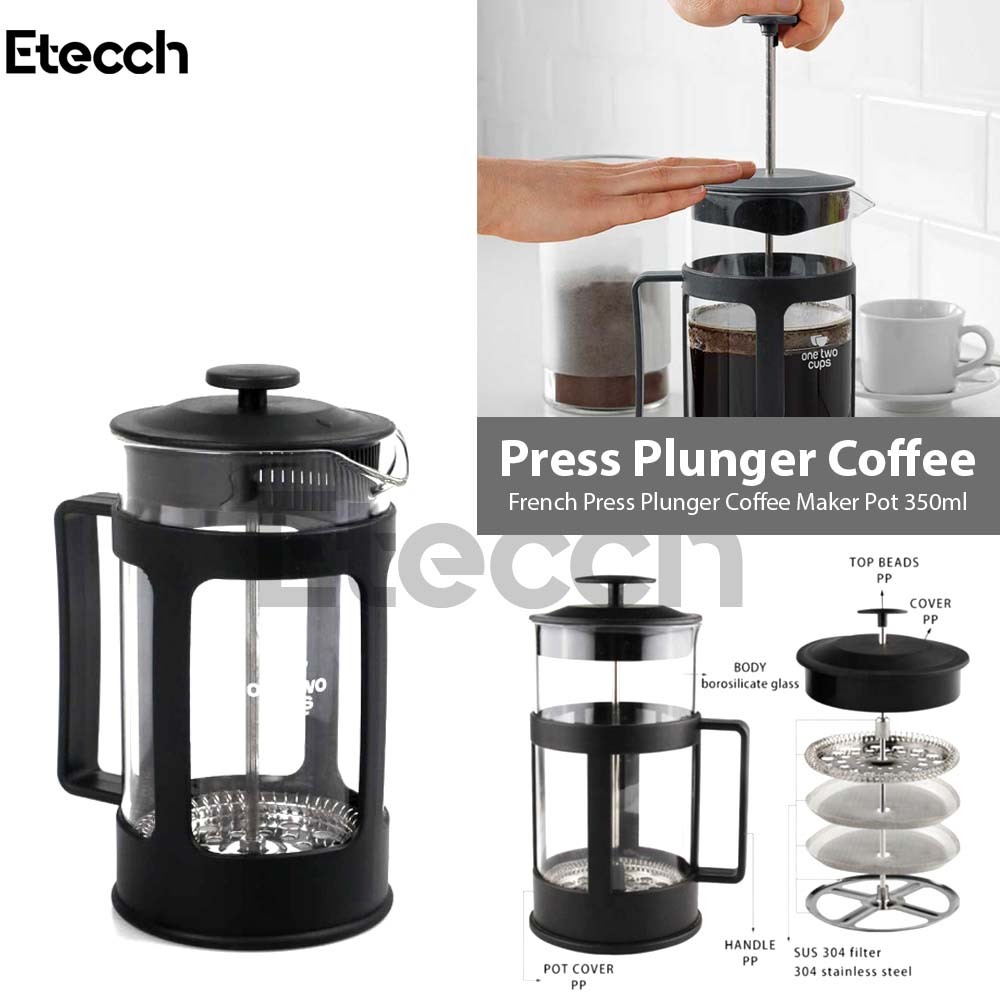 French Press Plunger Coffee Maker Pot