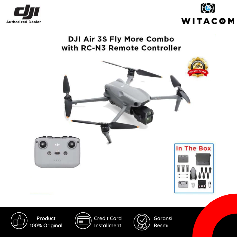 Jual DJI Air 3S Fly More Combo With RC-N3 Remote Controller - Garansi ...