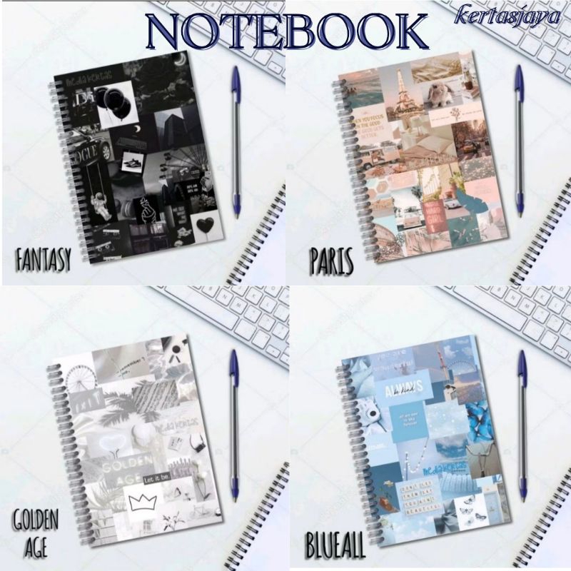 Jual NOTEBOOK A5 dan A6 / JURNAL GRID / DOTTED/BLANK/LINE A5 AESTHETIC ...