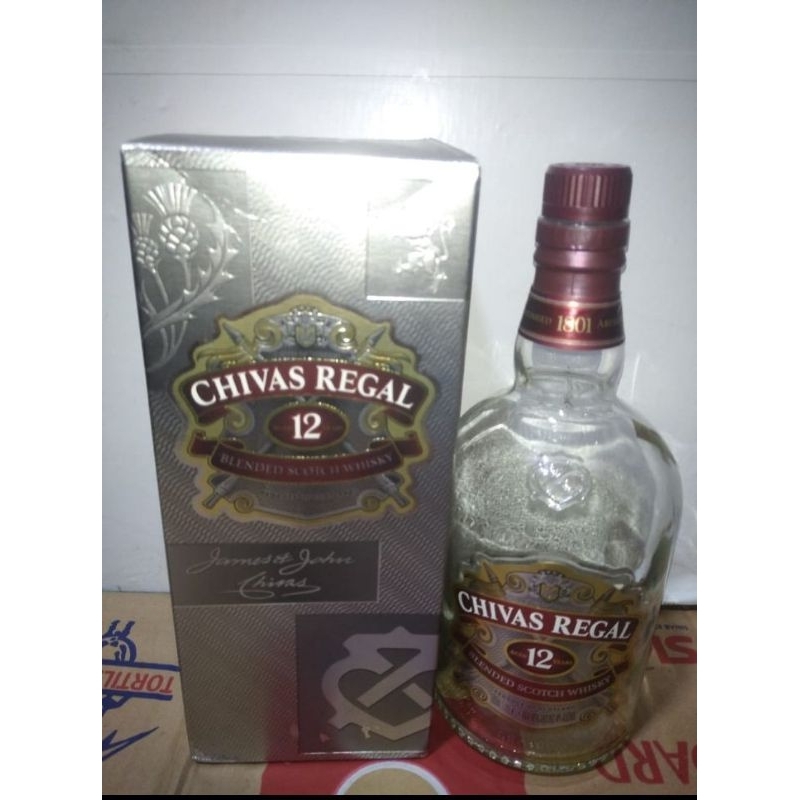 Jual botol bekas minuman import cipas12 1liter+dus untuk hiasan ...