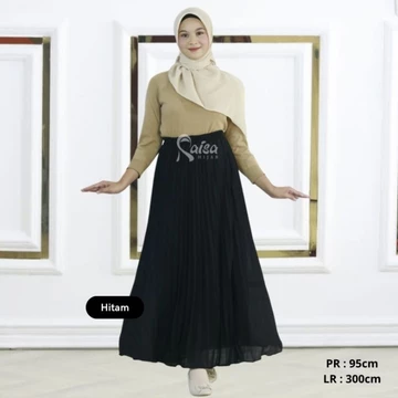 Rok Plisket Ceruty Babydoll Full Puring Premium Raisa Hijab