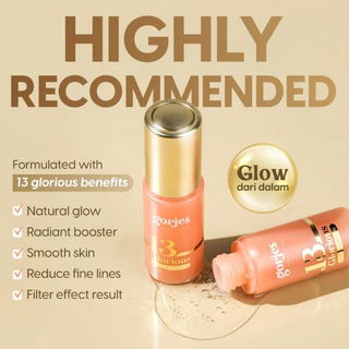 KOErx | Gorjes Glorious 13 - Glowing Serum - Face Light Oil 15 mL - untuk Bekas Jerawat Menghilangkan Flek Hitam Meratakan Warna Kulit, Skin Booster, Anti Aging, Brightening, Berjerawat, Mengembalikan Elastisitas Wajah