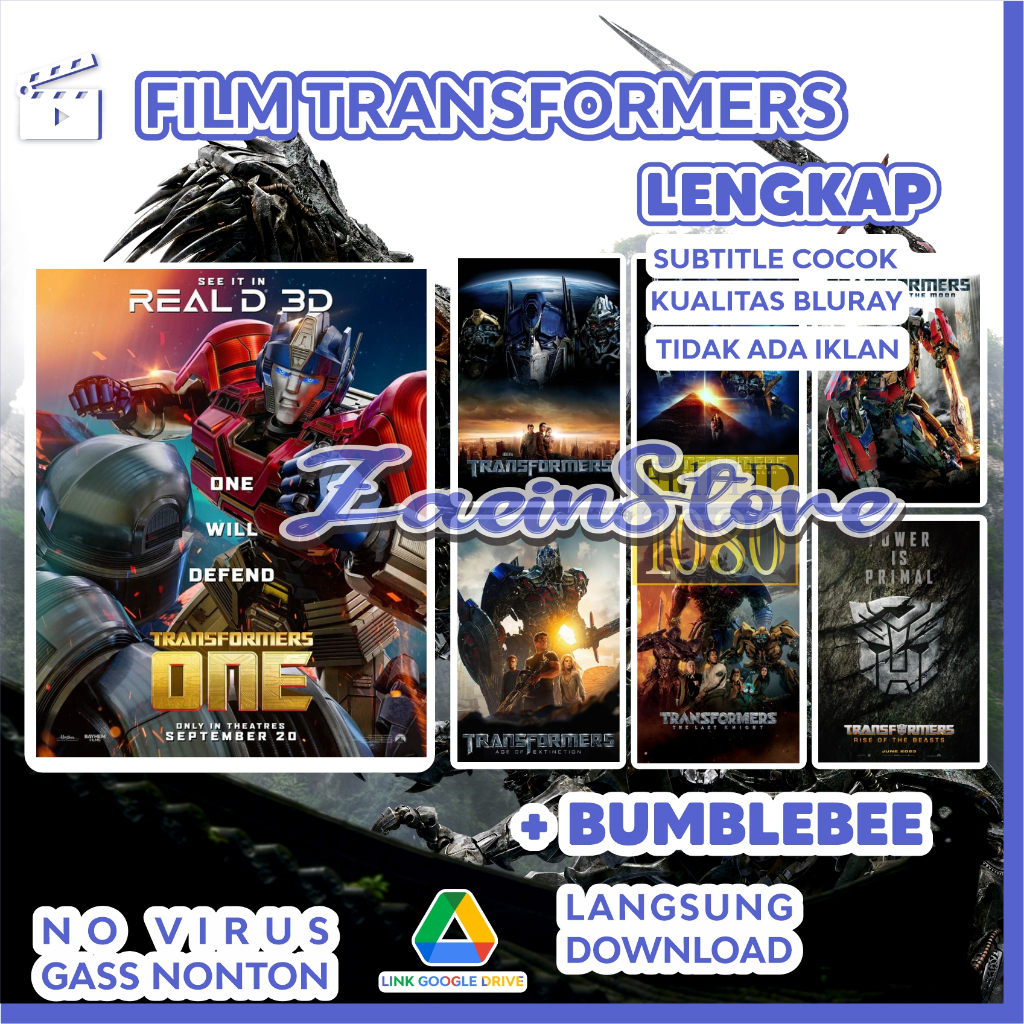 Jual FILM TRANSFORMERS ONE (2024) // TRANSFORMERS TERLENGKAP
