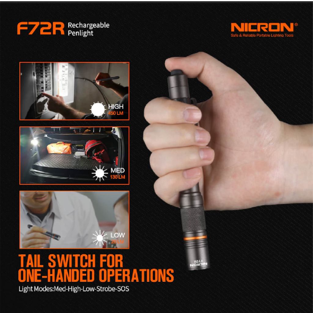 Jual NICRON F72R Senter Zoom Penlight - Tingkat Cahaya 450 lumen ...