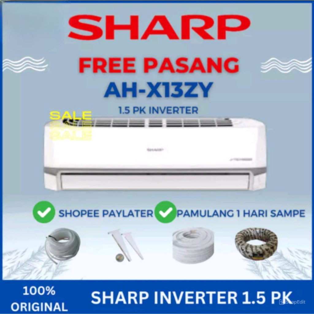 Jual AC SHARP INVERTER 1.5 PK X13ZY JTEC INVERTER / AC SHARP / AC ...