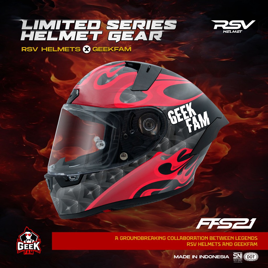 Jual RSV Helmets x Geek Fam Exclusive Collaboration - Helm RSV Full ...