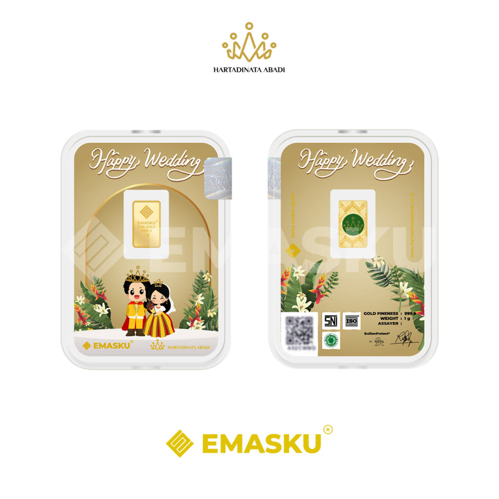 Jual Hartadinata Abadi EMASKU Moment Selamat Menikah 1 Gr | Shopee ...