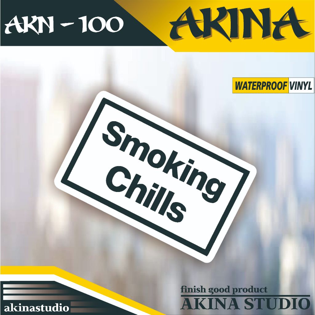 Jual sticker vinyl anti air smooking chills | stiker vinyl anti air ...