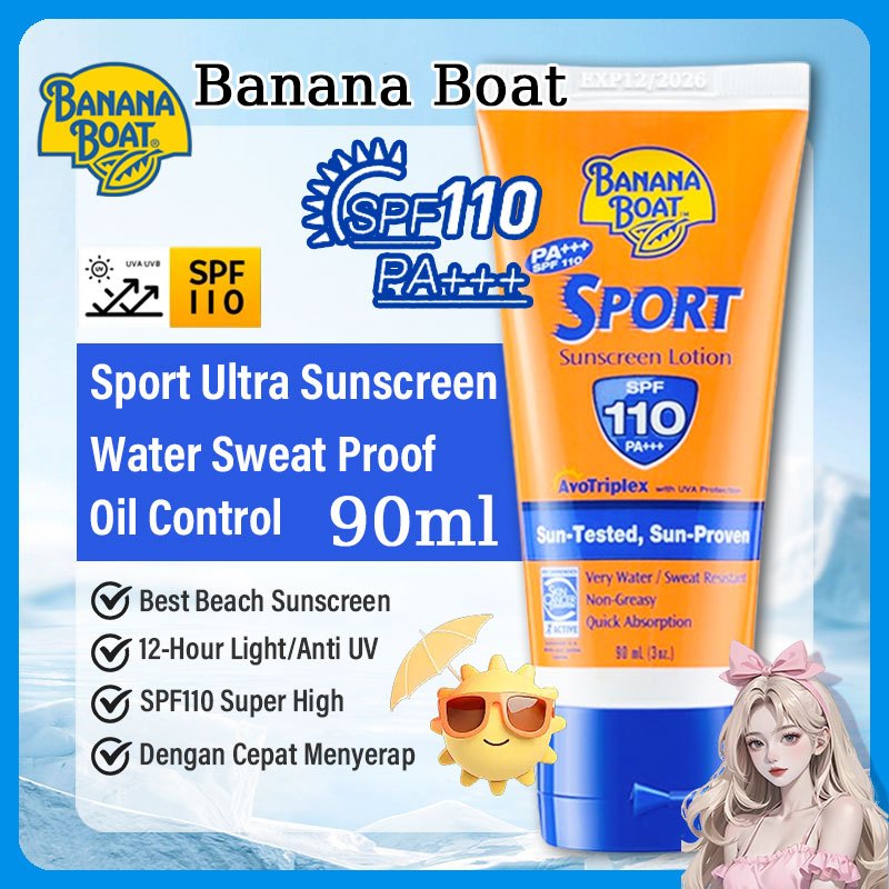 Jual [EXP 2027]Banana Boat Sport Sunscreen SPF 110 PA+++ 90ML Untuk ...