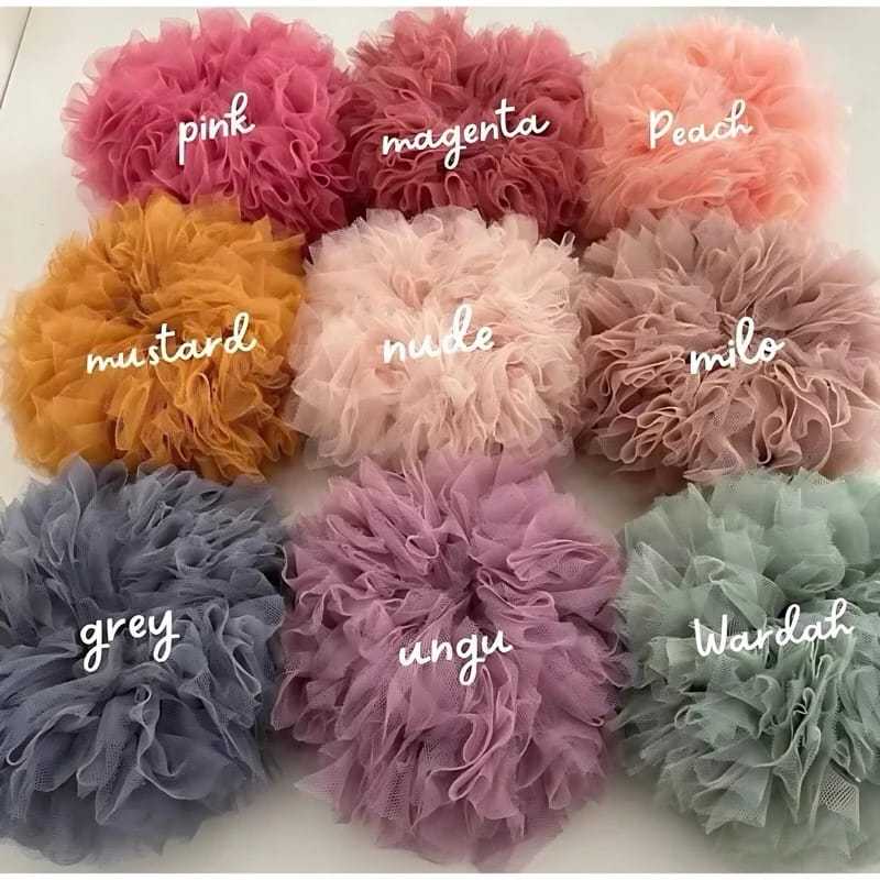 Jual scrunchie tile/cepol tile ikat rambut hijab jumbo premium | Shopee ...