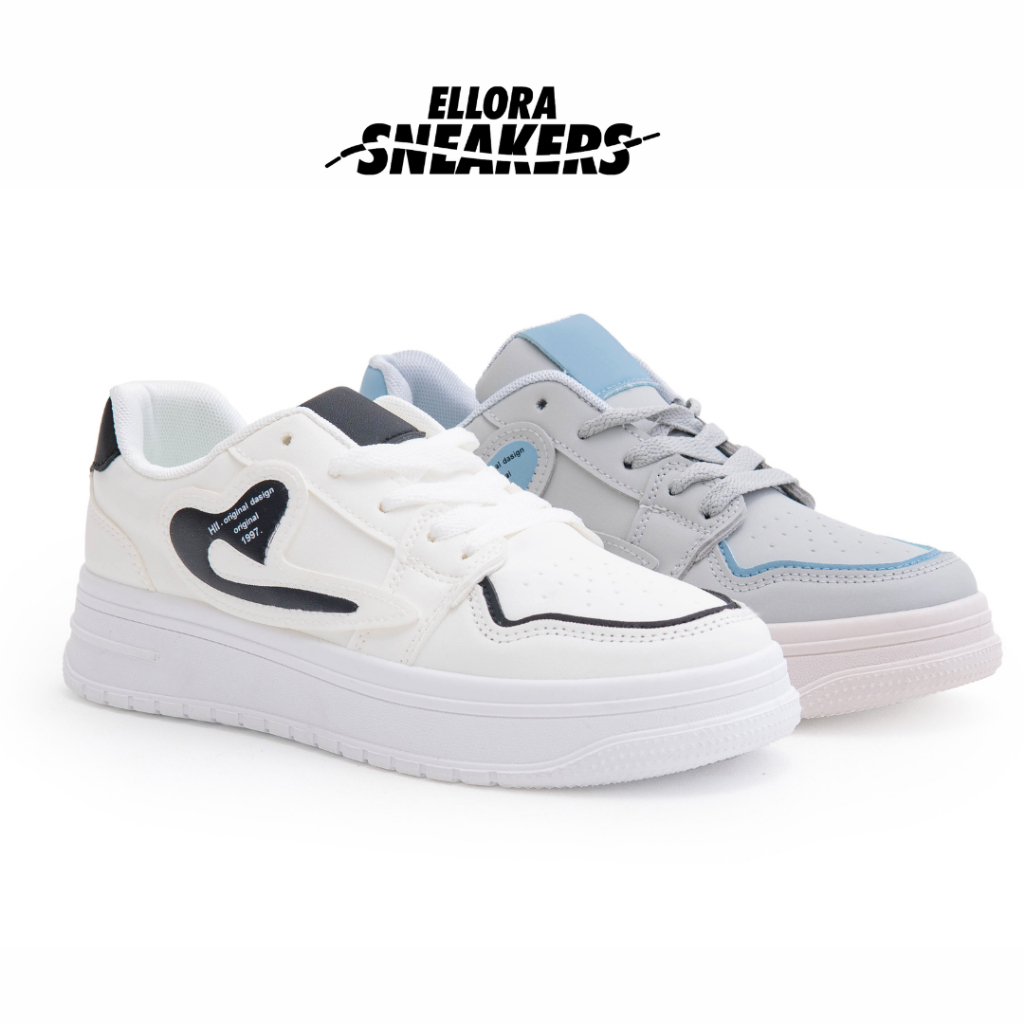 Jual ELLORA Sienna Sneakers Wanita (3640) Kets Simple Kasual Shopee