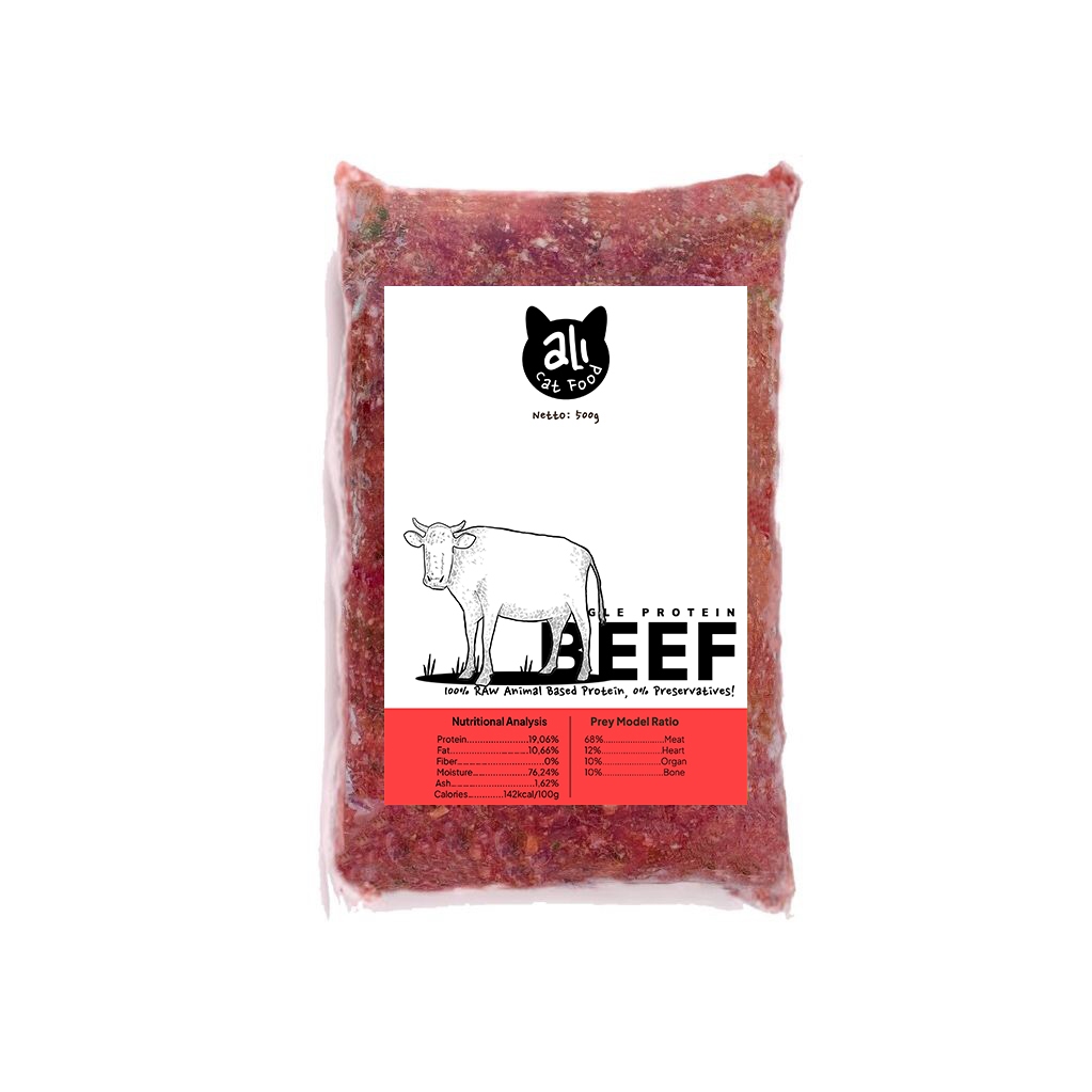 Jual Single Beef - Ali Cat Food - Raw Food - Makanan Kucing | Shopee ...