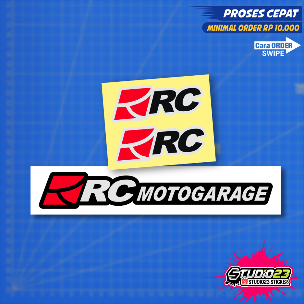 Jual Stiker visor RC Motogarage Cutting Sticker | Shopee Indonesia