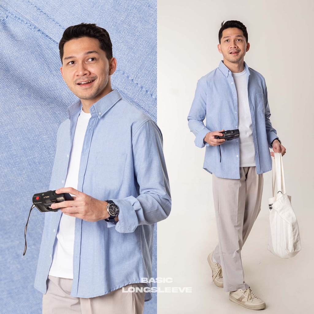 T-Shirt Lengan Panjang Licia Light Blue
