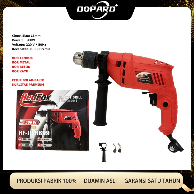 Jual DOPARD Bor Tangan Listrik MED10A Mesin bor listrik 500W listrik