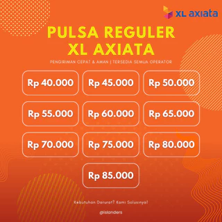 Pulsa SLOT 777 Axiata 40rb 45rb 50rb 55rb 60rb 65rb 70rb 75rb 80rb 85rb Termurah