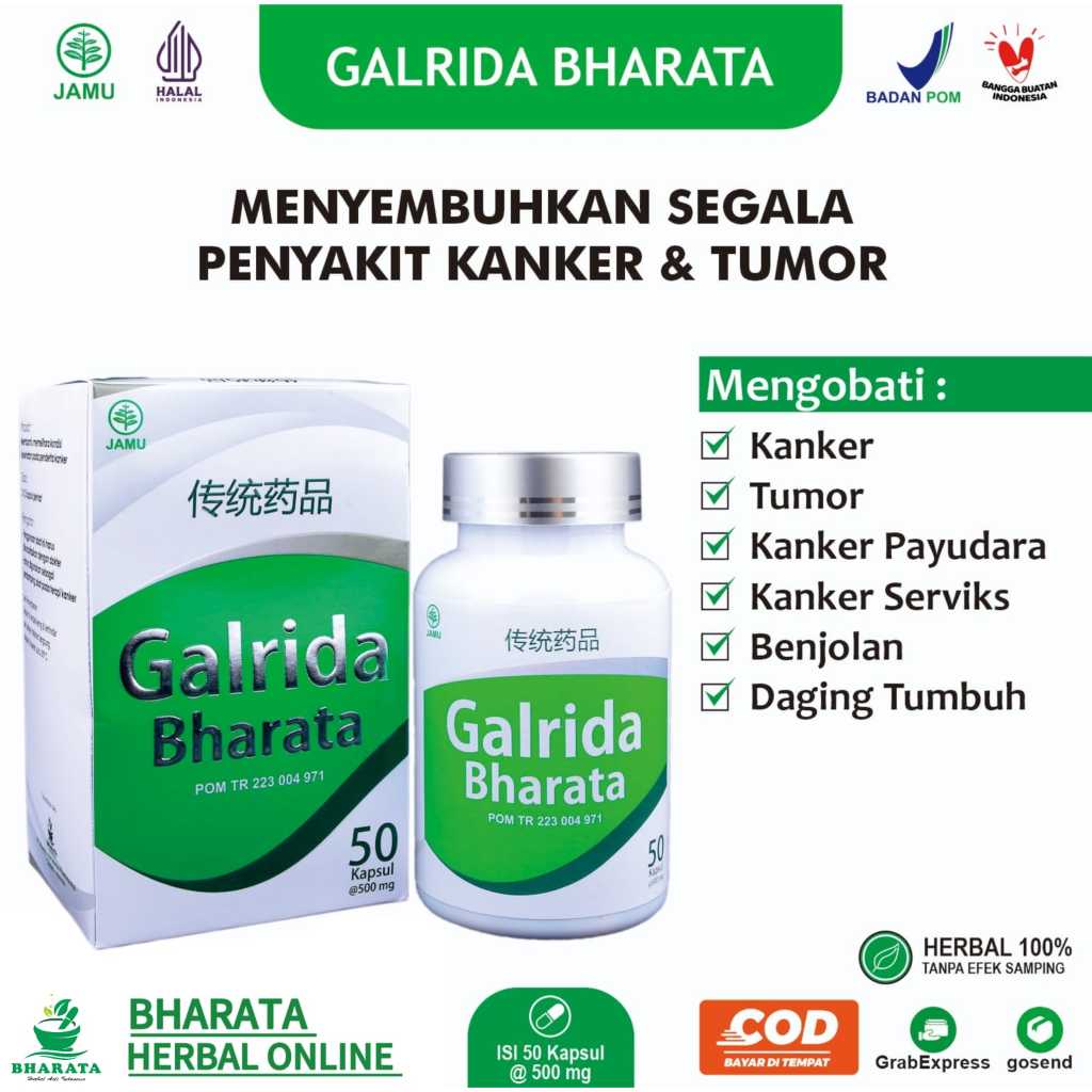 Galrida Bharata Obat Herbal Kanker  Obat Tumor Kanker Servik Kanker Payudara 100% Original
