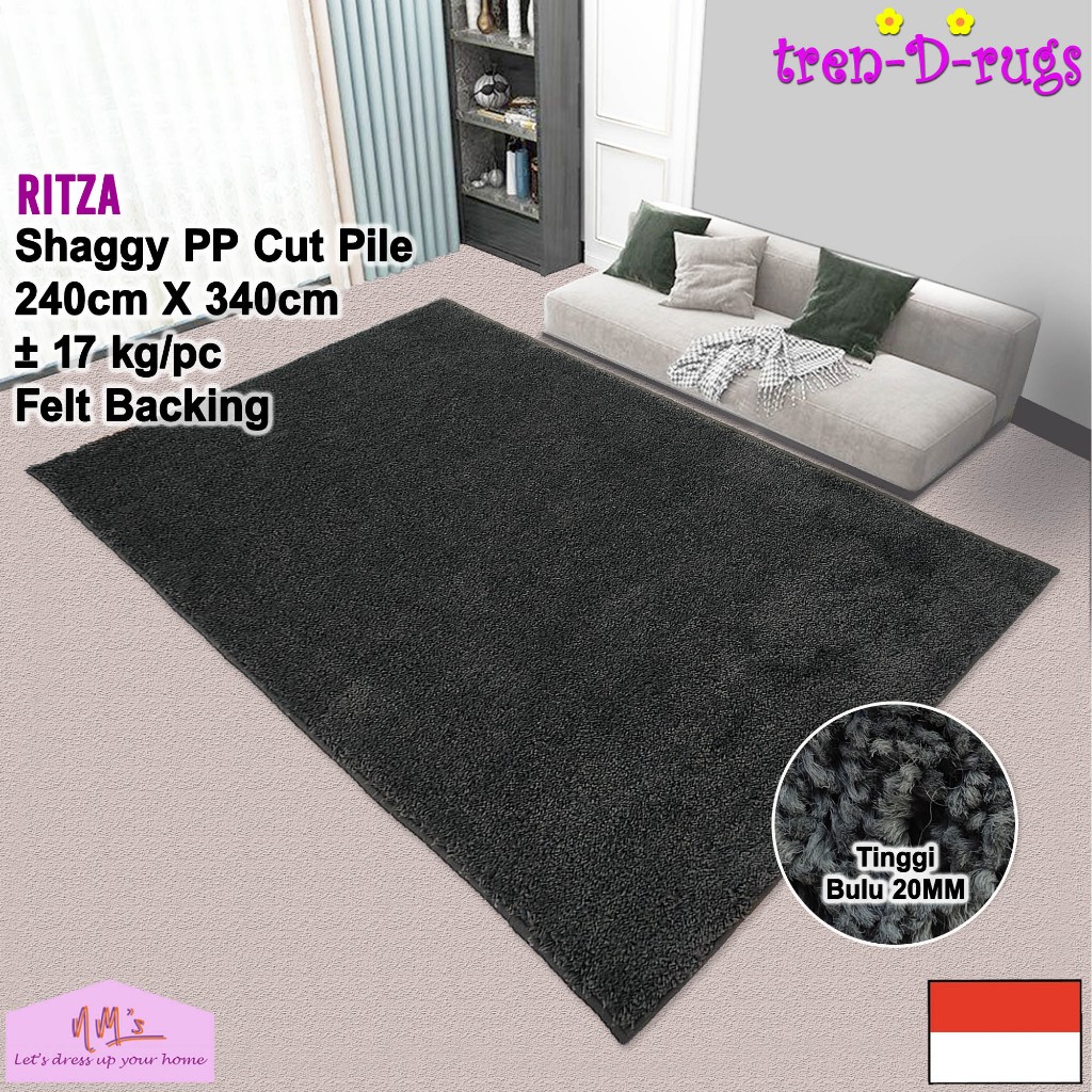 Jual Tren-D-rugs Karpet shaggy jumbo besar polos aesthetic modern 240 ...