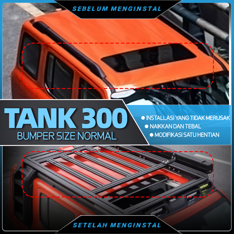 Jual Rak bagasi atap tinggi ukuran kecil untuk Tank 300, ruangan ...