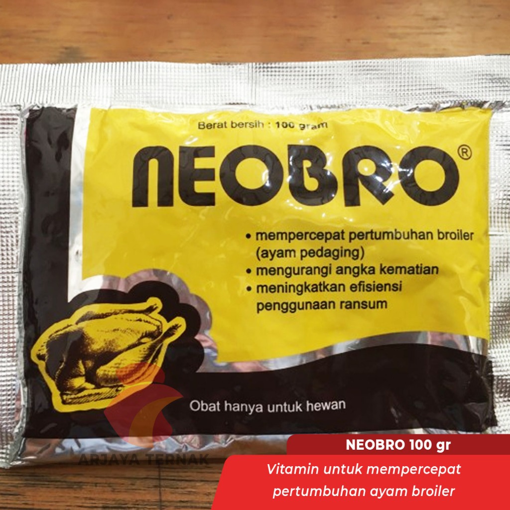 Jual Neobro 100 gram Vitamin pertumbuhan untuk ayam pedaging | Shopee ...