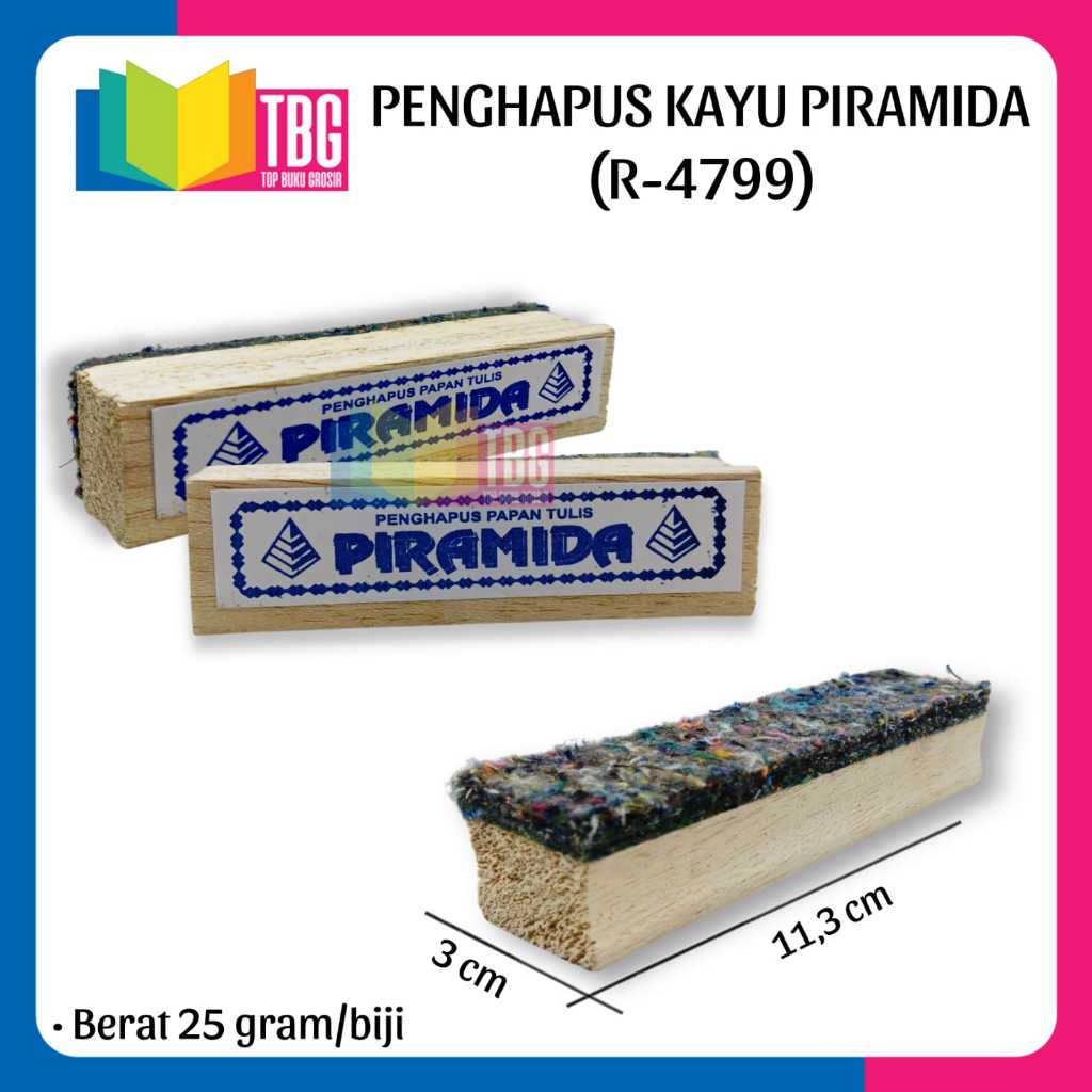 Jual 1 PCS PENGHAPUS KAYU PIRAMIDA / PENGHAPUS PAPAN KAPUR / PENGHAPUS