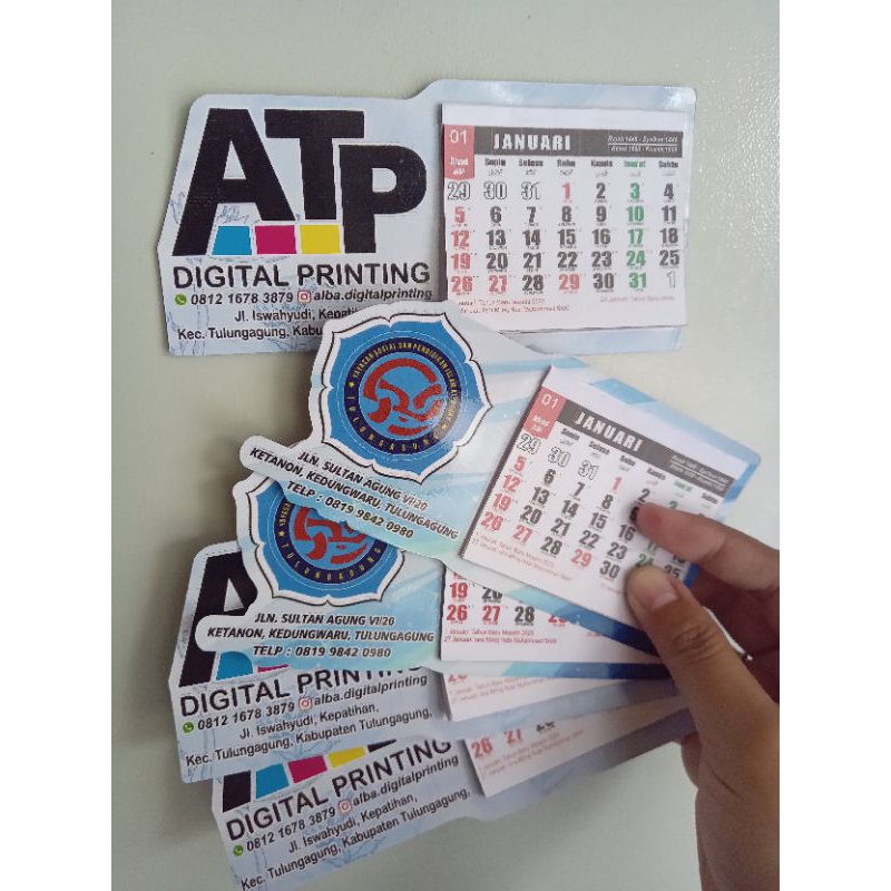 Jual Kalender Mini Magnet Custom 2025 isi 12pcs ( untuk Souvenir ...