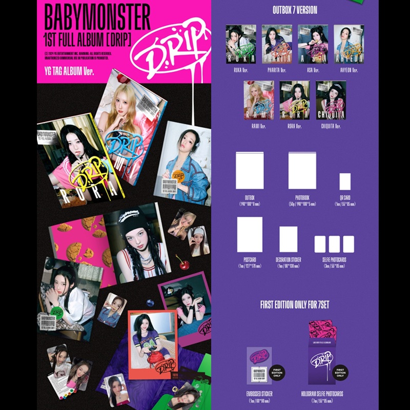 Jual BABYMONSTER Drip Album - YGtag ver - Ruka, Pharita, Asa, Ahyeon ...