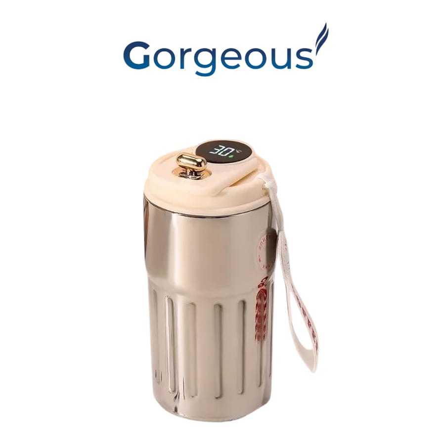 Tumbler Minum Kopi Aesthetic Smart Led 450ml Stainless Steel Sus 316 / Vacuumm I - foto 3