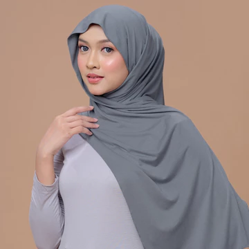 Nabillasyal Lilla Series Pashmina 2 In 1 Hijab Semi Instant Cotton
