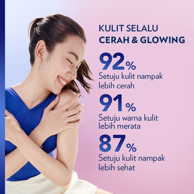 Vaseline Healthy Bright Gluta Hya Serum Lotion Dewy Radiance 330ml Twinpack - foto 4