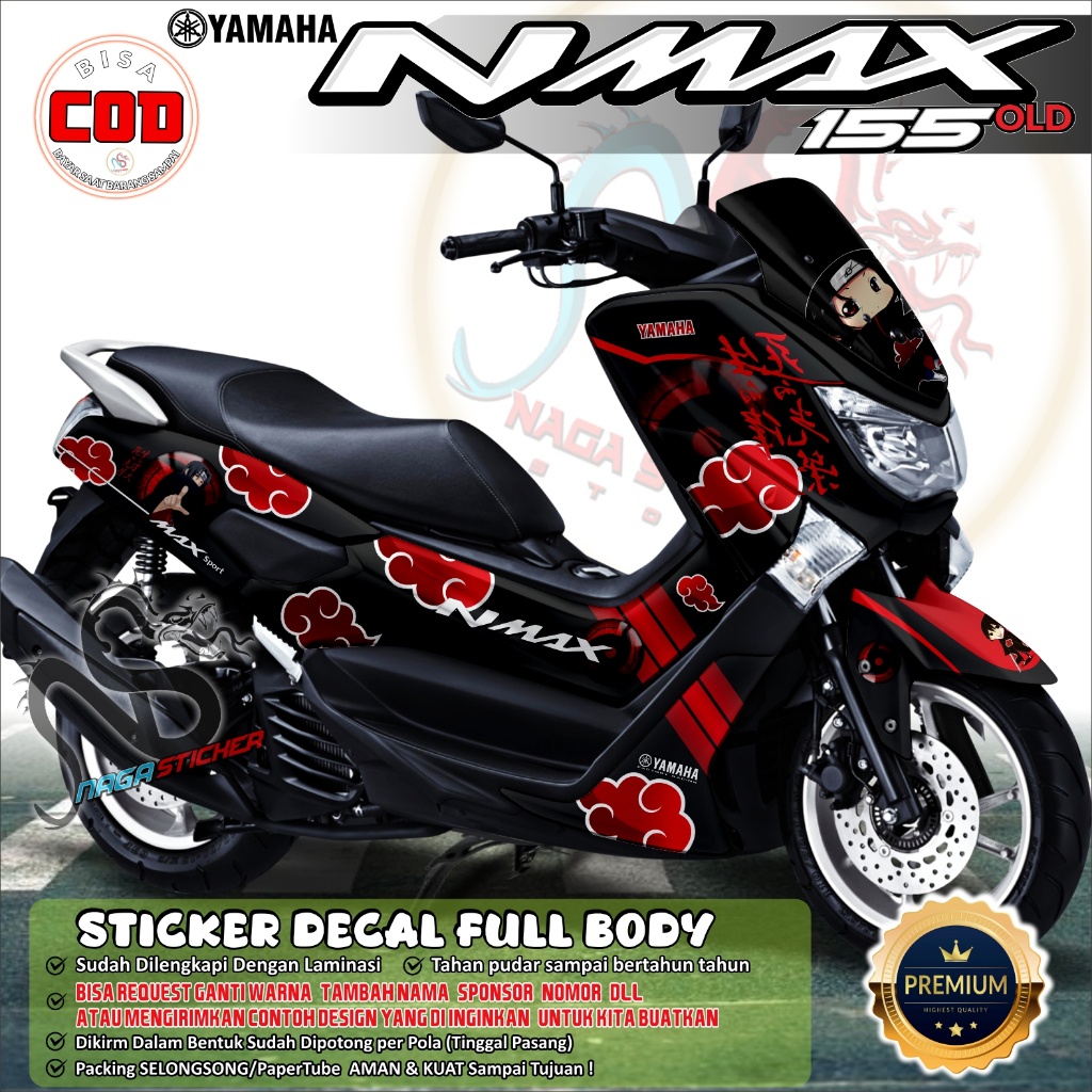 Jual Bisa COD Decal Sticker Full Body Yamaha Nmax 155 Old Uchiha Itachi ...