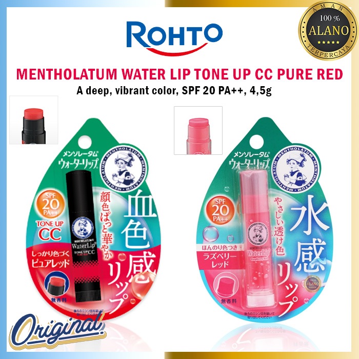 Jual Rohto Mentholatum Water Lip Tone Up CC Pure Red Original | Shopee ...