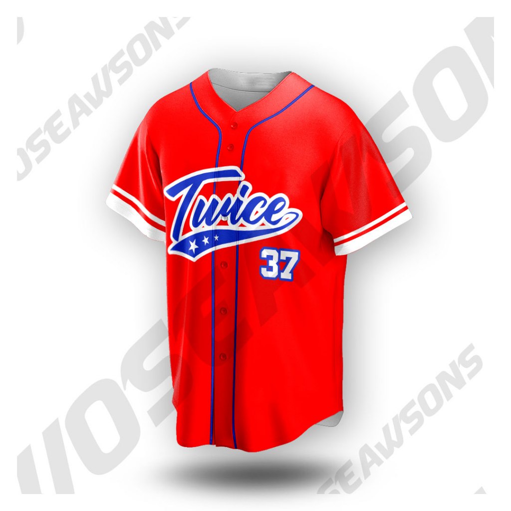 Jual Kaos Baju Dewasa Jersey Baseball Twice Home 9round 9th Jual Kaos Baju Dewasa Jersey Baseball Twice Home 9round 9th