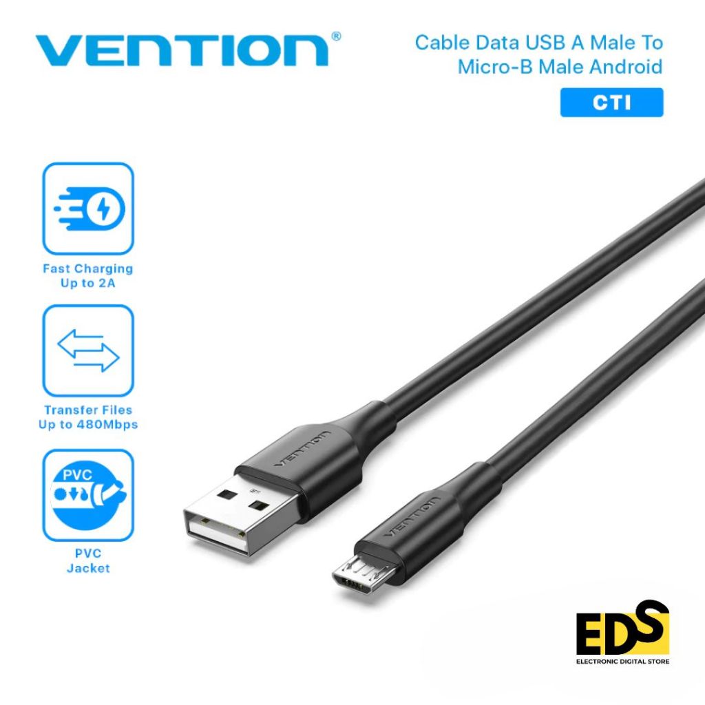 Jual USB Data Cable USB A to Micro USB PVC - CTI | Shopee Indonesia