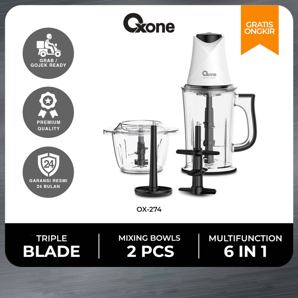 Jual Oxone OX274 6 in 1 Twister Chopper | Shopee Indonesia