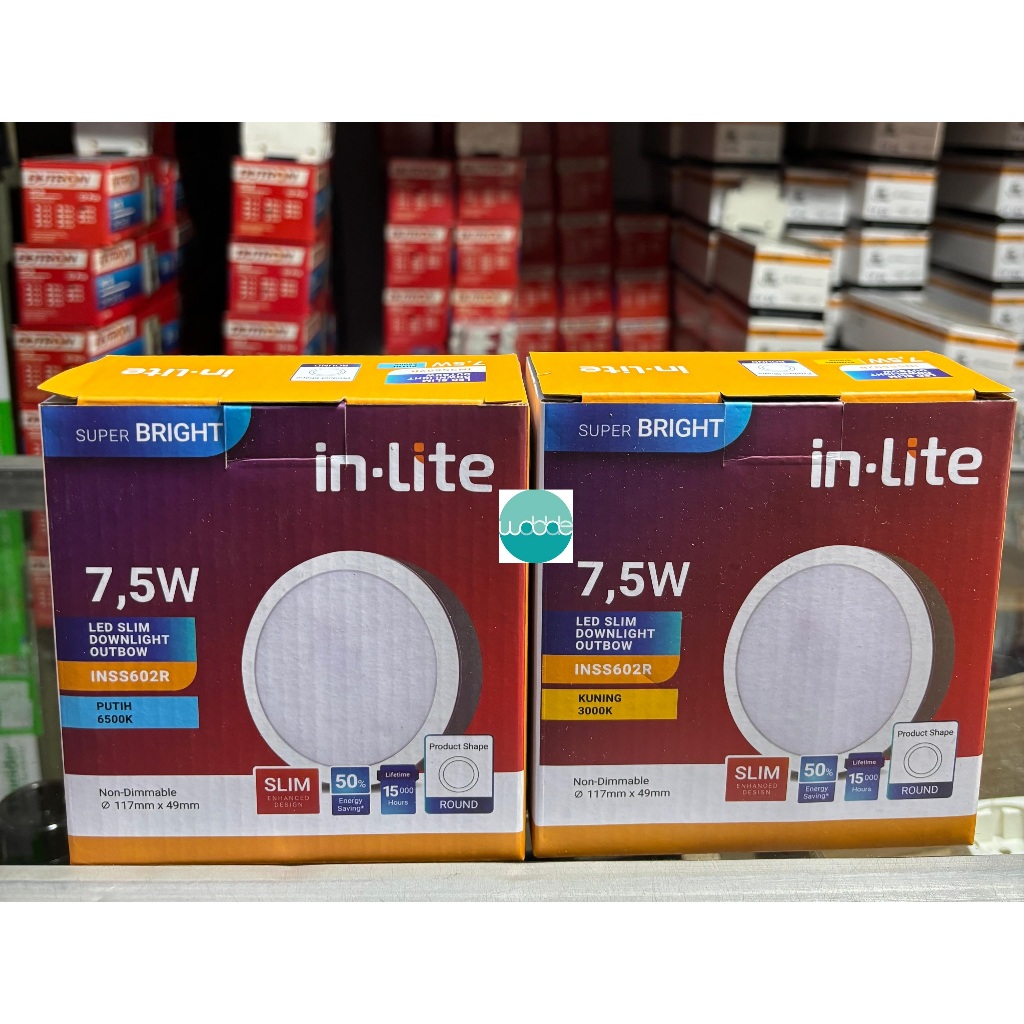 Jual INSS602R LAMPU IN LITE LED PANEL COB SLIM BULAT OUTBOW 7,5W 12W ...