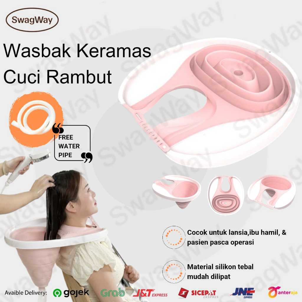Jual wasbak baskom keramas cuci rambut ibu hamil lansia baskom silikon ...