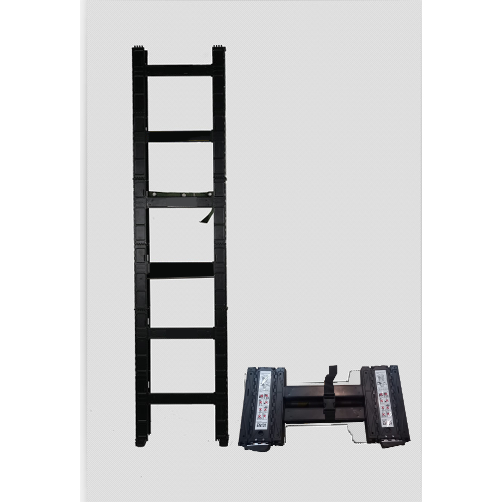 Jual Tangga Lipat Aluminium Portable Straight Ladder 1.8M 2.4M Hitam ...