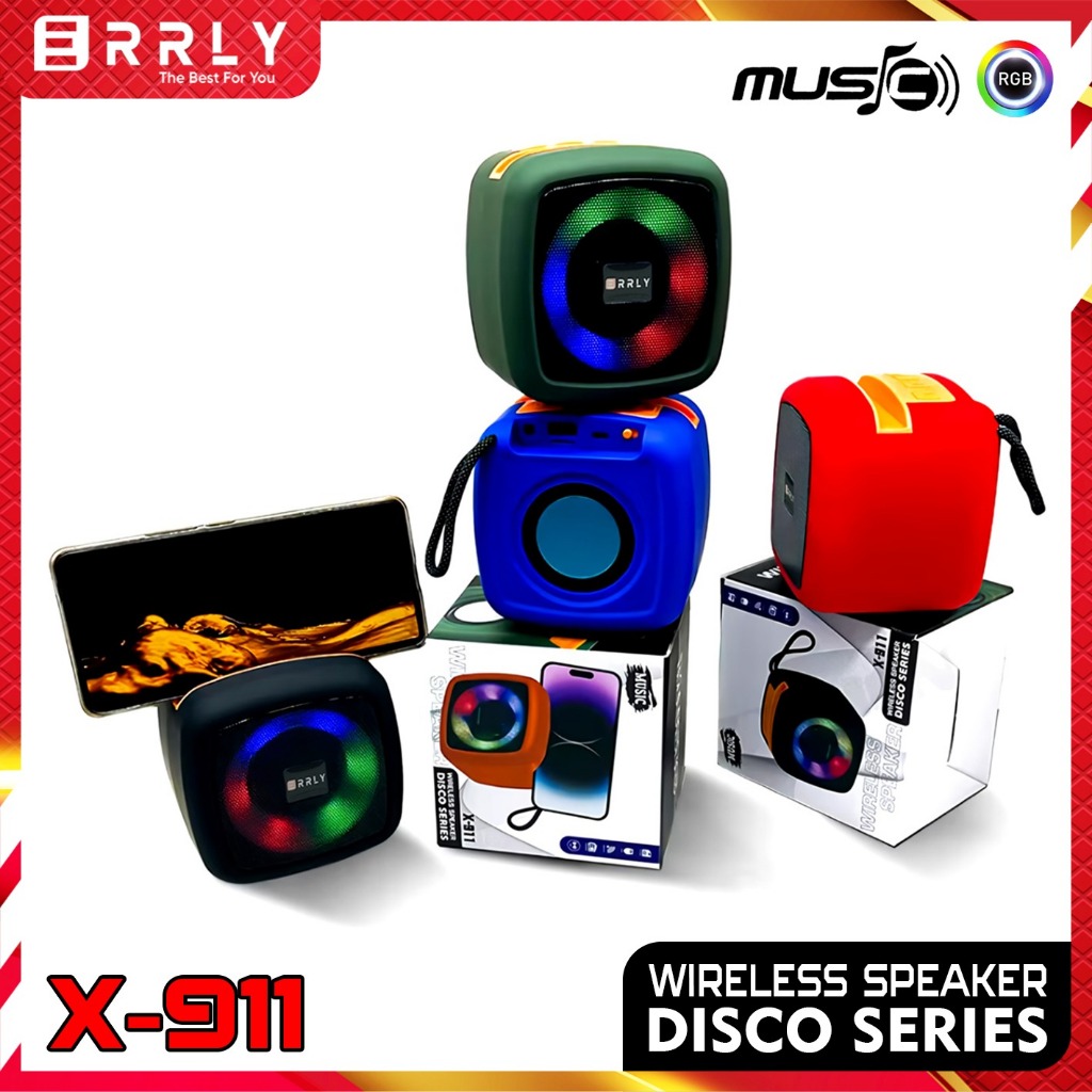 Jual ERRLY X911 Speaker Bluetooth Wireless LED RGB Speker Portable ...
