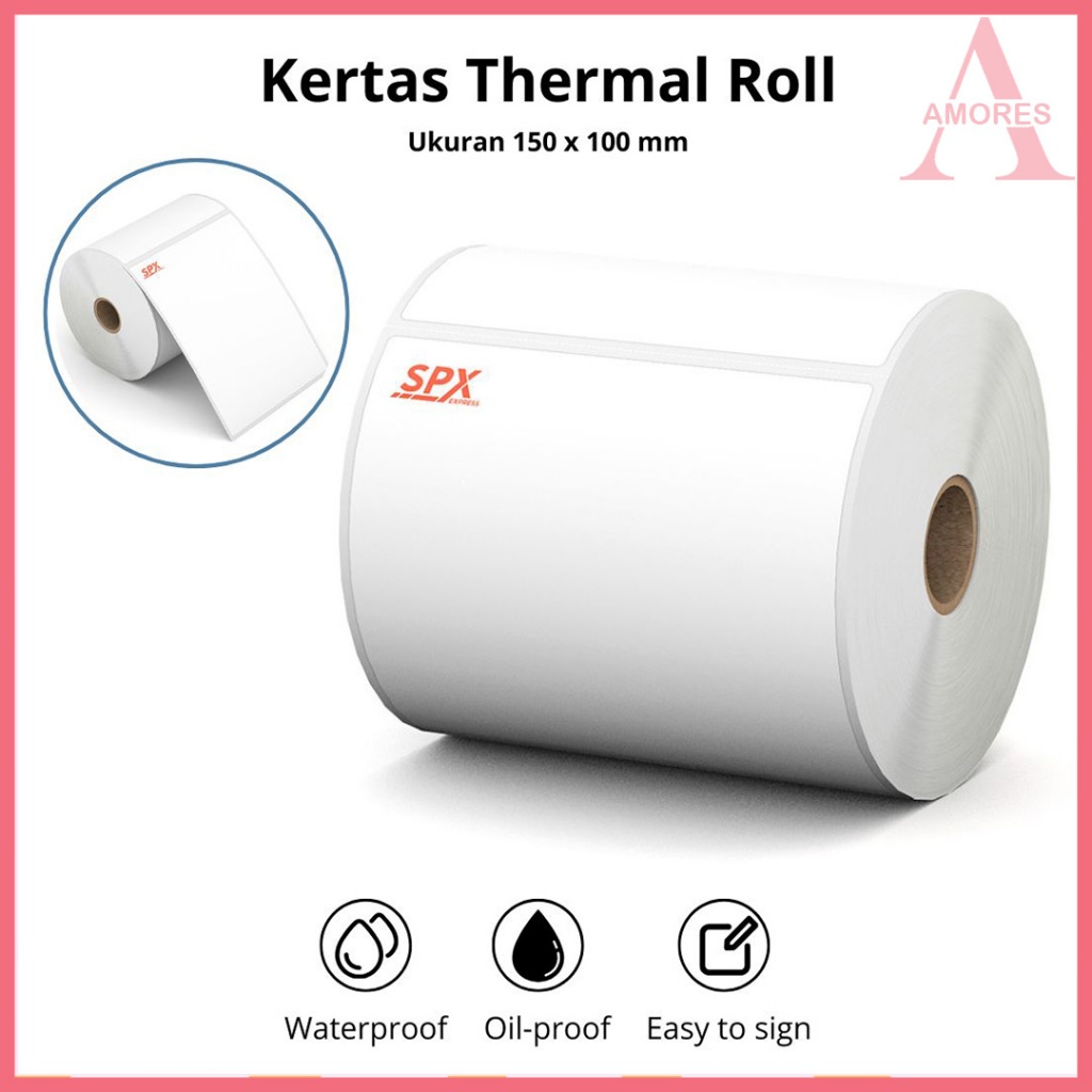 Jual Thermal SPX Label Roll / Label Thermal Printer / Kertas Resi ...