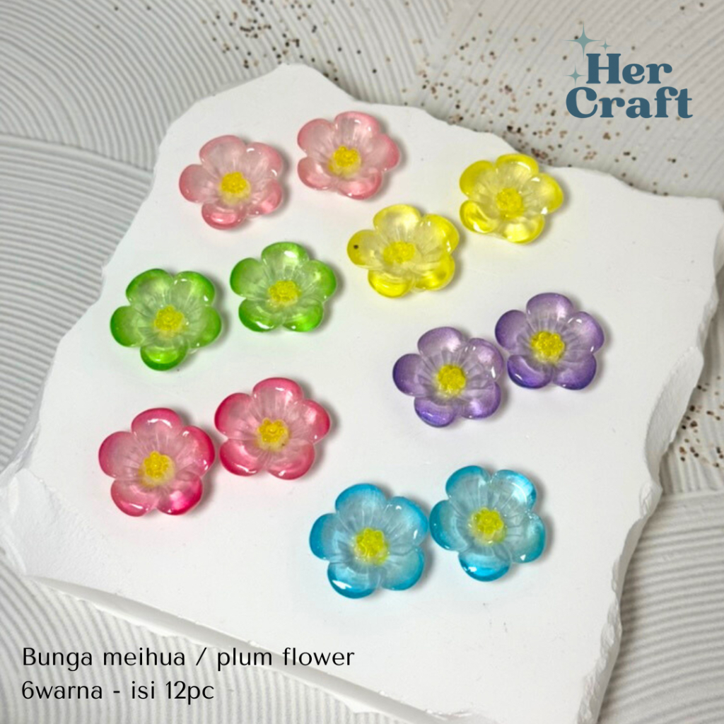 Jual Hercraft - resin clay bunga meihua / bunga plum - isi 12pc ...