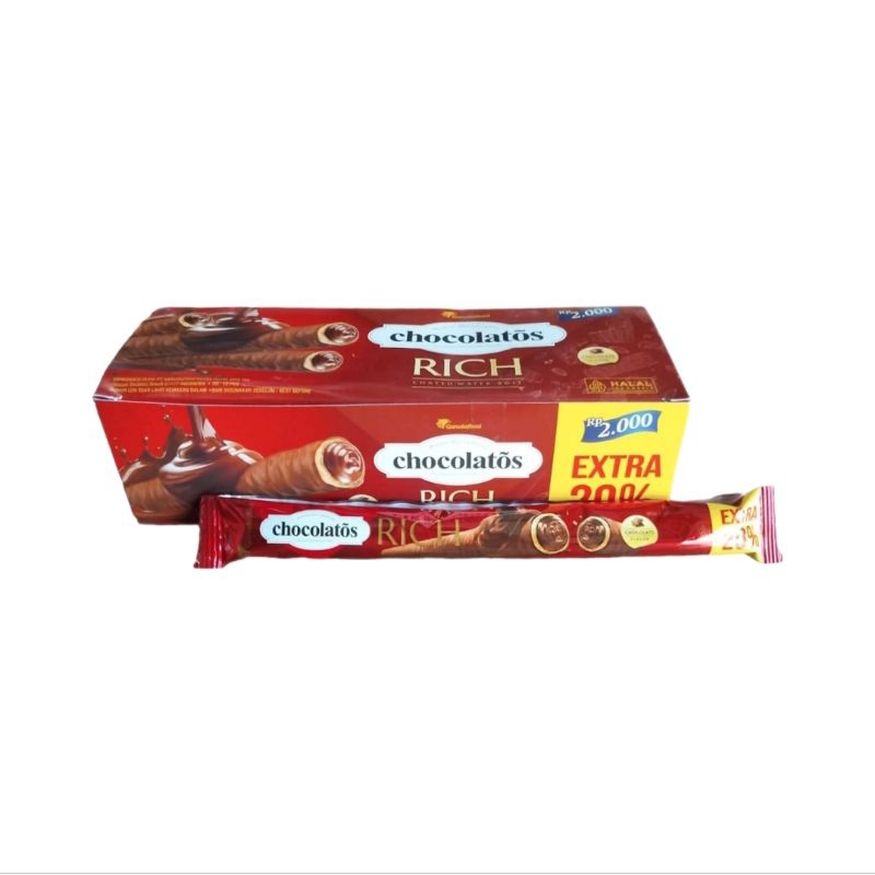 Jual Chocolatos Roll Rich Chocolate (1 box/12 pcs) | Shopee Indonesia