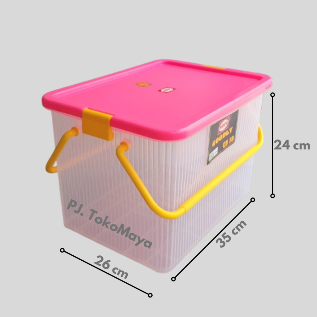 Jual SHINPO Box Penyimpanan Kontainer Plastik 18 L Goodly Container Box ...