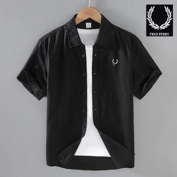 Kemeja Polos Lengan Pendek F.R.E.D.P.E.R.R.Y. Kemeja Polos Lengan Pendek Casual Kemeja Polos