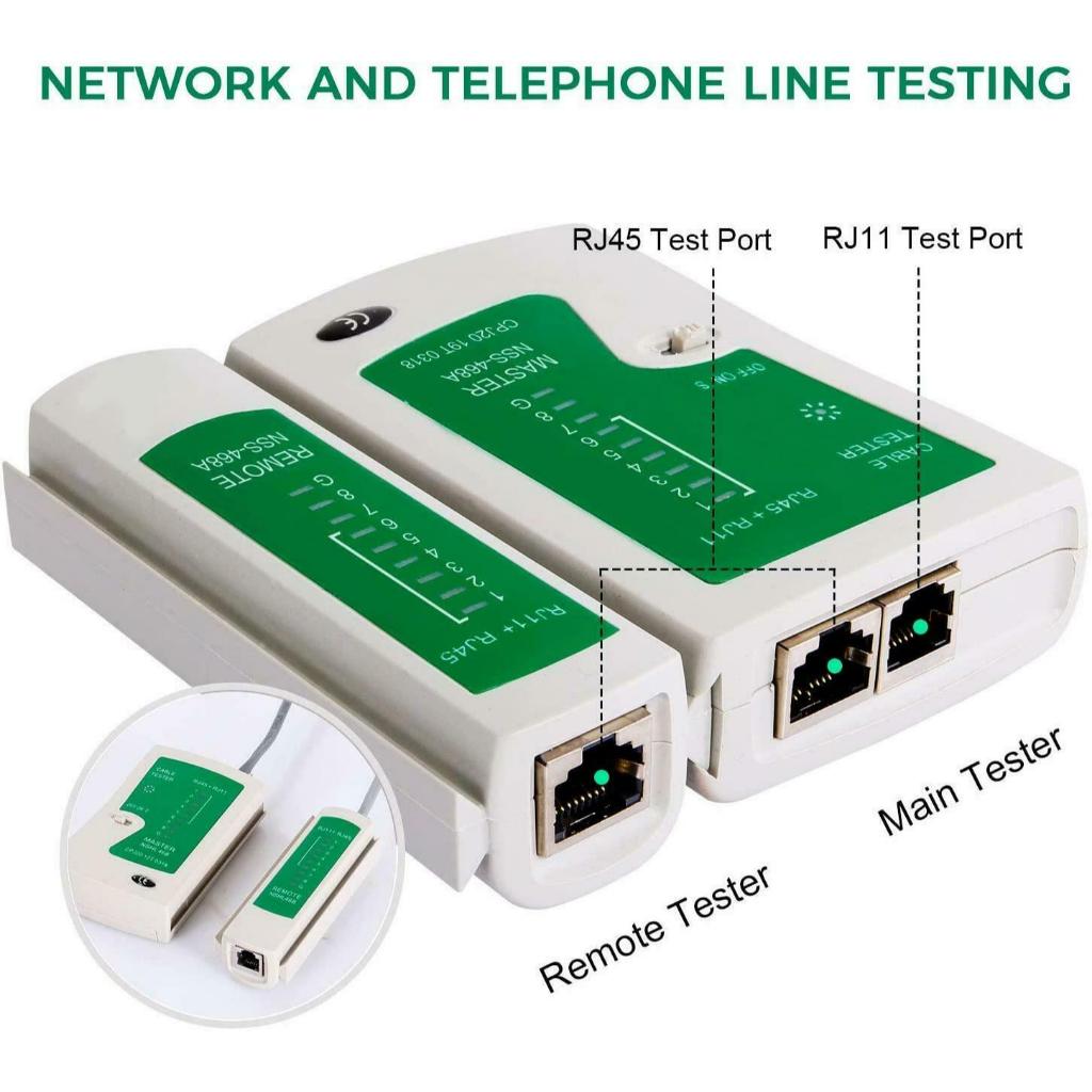 Jual LAN Tester Kabel LAN RJ45 dan RJ11 - Network Cable Tester | Shopee ...