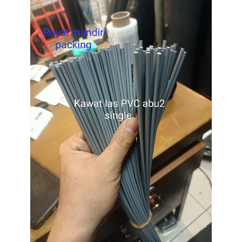 Jual Kawat las pvc abu abu single ECER satuan panjang 1mtr | Shopee ...