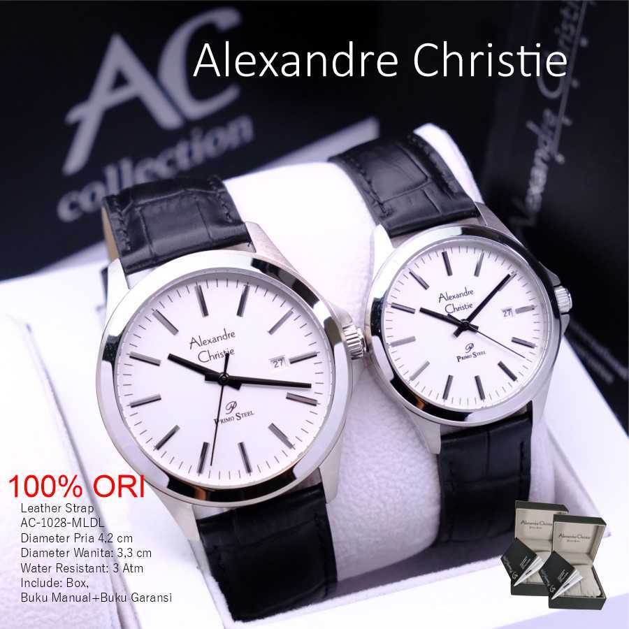 Jual Alexandre Christie ORIGINAL jam tangan couple tali kulit hitam ...