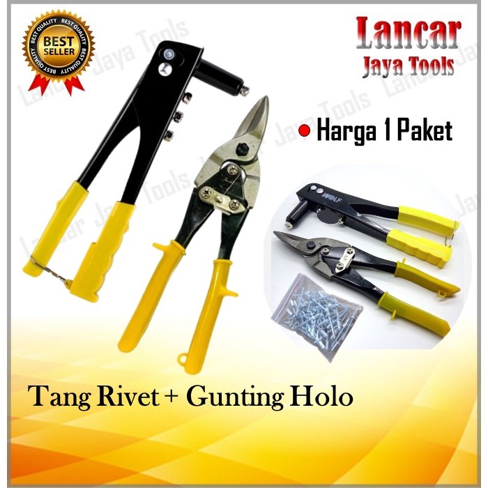 Jual Gunting Holo, Tang Rivet & Paku Rivet (440) 3,2mm x 100pcs (Tang ...